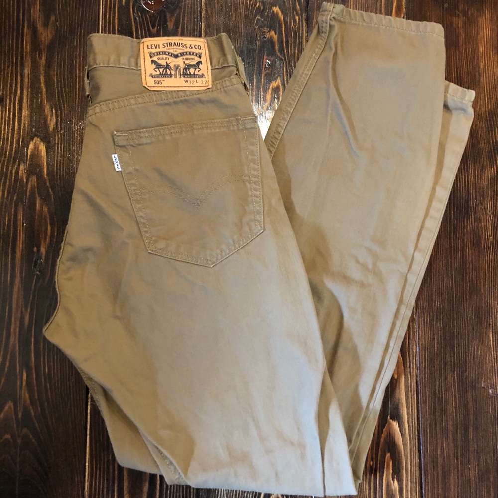 Men’s Levi’s 505 Tan Jeans Size 32x32